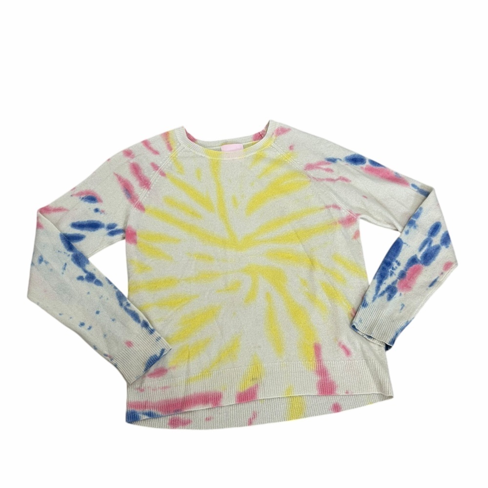 Crush 100% Cashmere Tie Dye Lightweight Sweater Womens Sz 0 (Vanity) XS
